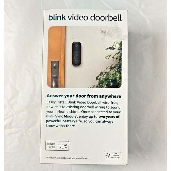 Blink Video Doorbell (newest model) Head-to-toe two-year battery life NIB 2025 - Picture 3 of 4